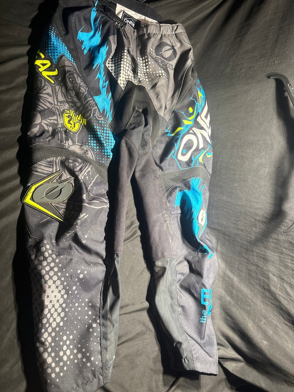 ONeal Element The Villain Motocross Pants Size 32 Adult Black Blue Paintball